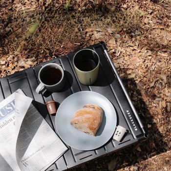 黑鹿幾何戶外折疊桌超輕便攜式野營露營枱鋁合金野餐裝備小桌子