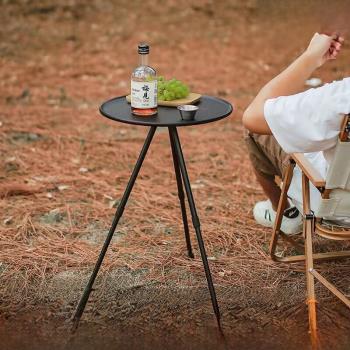 戶外鋁合金折疊小圓桌便攜式可升降野餐桌子野外露營超輕咖啡桌