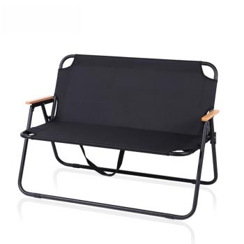 雙人折疊椅戶外露營沙灘椅便攜式休閑靠背扶手椅子雙人公園野餐椅