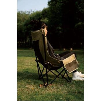 索度戶外折疊椅便攜露營高背月亮椅透氣網面款
