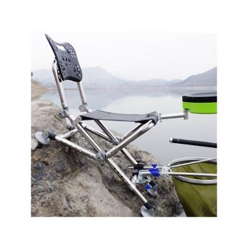 全地形釣椅折疊小椅子不銹鋼釣魚椅便攜釣魚椅野釣座椅馬扎超硬支