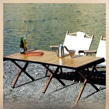 Outdoor Aluminum Alloy Folding Table Egg Roll Table Camping