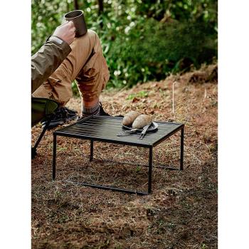 原始人鋁合金戶外折疊桌便攜式露營用品野餐燒烤桌子蛋卷桌椅裝備
