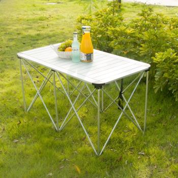 戶外折疊桌子野外折疊桌椅擺攤桌便攜式鋁合金桌加強野餐桌宣傳桌