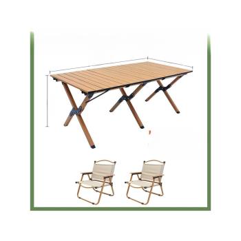 野餐碳鋼戶外折疊可折疊便捷式桌椅鋁合金蛋卷桌露營桌子裝備套餐