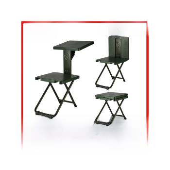 便攜式多功能寫字椅折疊椅戶外野營一體單兵作業椅可多次折疊椅