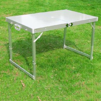 鯨倫1.2米鋁合金單桌戶外折疊桌椅便攜式野外可折疊野餐桌子鋁合