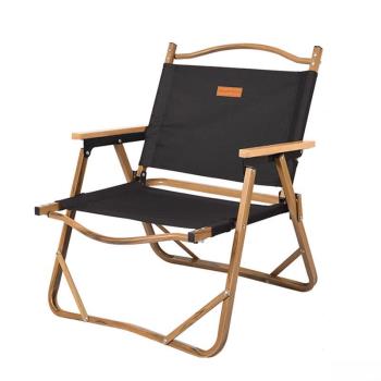 戶外便攜式折疊躺椅釣魚靠背休閑椅子大號鋁合金木紋沙灘椅.議價