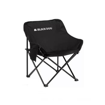 BLACKDOG黑狗戶外折疊椅便攜沙灘釣魚凳子馬扎躺椅露營椅子月亮椅