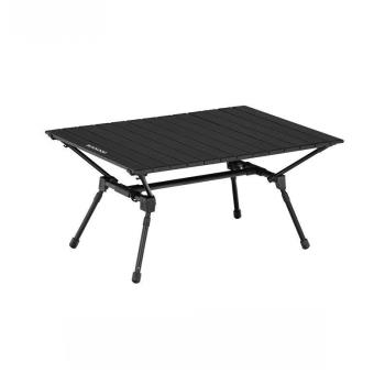 BLACKDOG黑狗戶外折疊桌黑化鋁合金桌子野營蛋卷桌椅便攜式露營桌