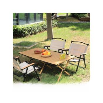 蛋卷桌戶外野營桌椅套裝碳鋼超輕便攜折疊桌露營裝備陽臺休閑桌子