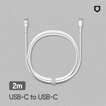 犀牛盾USB-C to USB-C 2M 白色傳輸線 充電線 RHINOSHIELD
