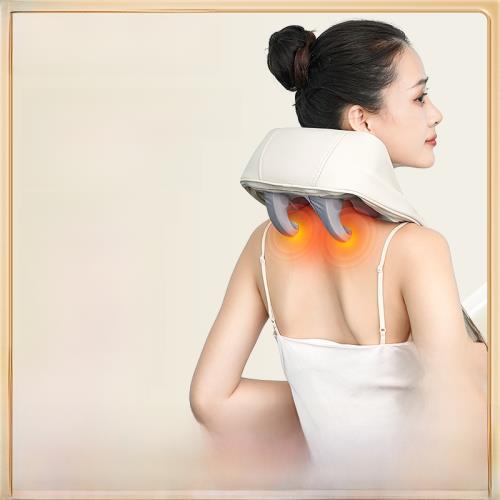 榮事達頸椎按摩器斜方肌肩頸按摩器頸部背部腰部夾捏揉捏披肩家用