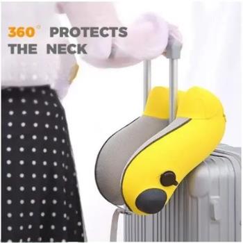 U-Shape Travel Pillow for Airplane Inflatable Neck Pillow Tr