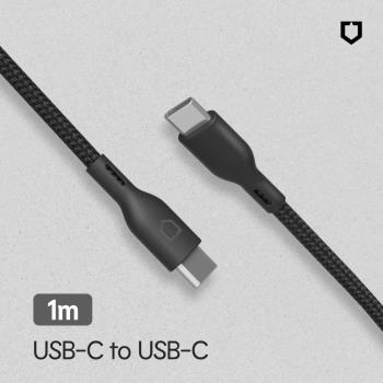 犀牛盾USB-C to USB-C 1M 黑色編織傳輸線 充電線 RHINOSHIELD