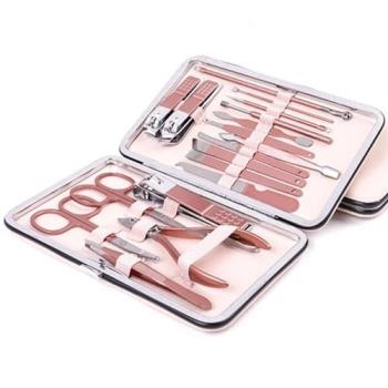 Stainless steel nail clipper set beauty manicure tool kit 18