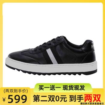 HONMA高爾夫新款運動鞋剖層牛皮橡膠底運動舒適防滑透氣球鞋