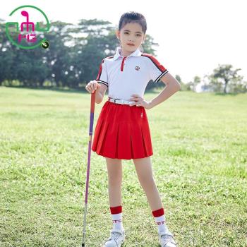 夏季新品MG兒童高爾夫服裝女童球服速干短袖T恤短裙套裝golf衣服