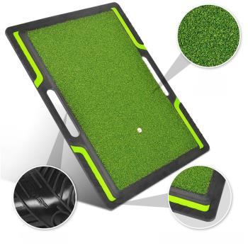 高爾夫球揮桿練習器單草擊球打擊墊真實模擬草皮室內外辦公室家用