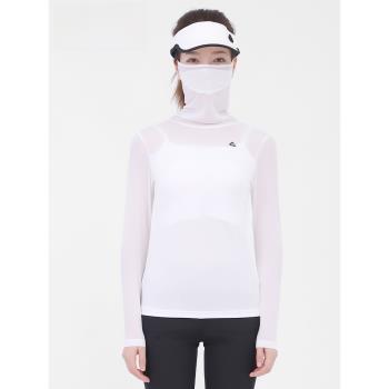 PGM高爾夫防曬衣女2024新款夏季防紫外線UPF40+冰絲面罩長袖衣服