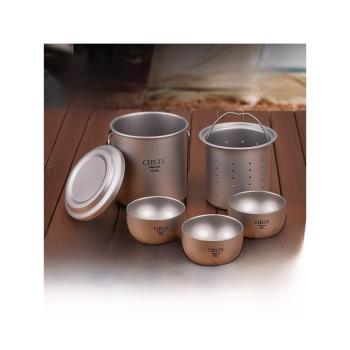 純鈦420ml馬克杯帶茶濾泡茶器套裝便攜戶外茶具折疊杯現貨