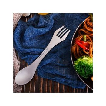 必唯純鈦湯勺戶外餐具多功能三合一飯勺叉勺湯勺露營野餐用品叉子