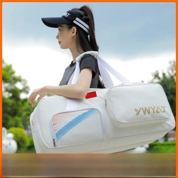 時尚羽毛球方包單肩背包便攜式韓式風G白色大賽專用拍袋男女健身