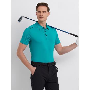 高爾夫球男裝DB薄款短袖t恤golf服裝男士衣服翻領polo衫吸汗快干