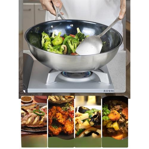 Titaner北斗作純鈦三層復合煎炒鍋平底鍋防粘新年送禮家用輕量