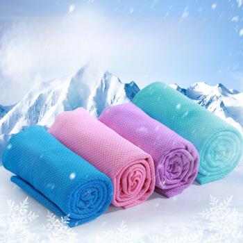 跨境冰涼巾魔幻冷感毛巾戶外運動毛巾冷感面料冰感冰巾涼感巾