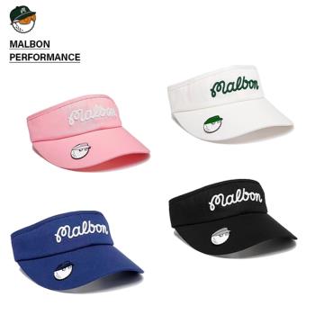 malbon高爾夫空頂帽夏季女專用款GOLF無頂帽防曬帽子運動球帽