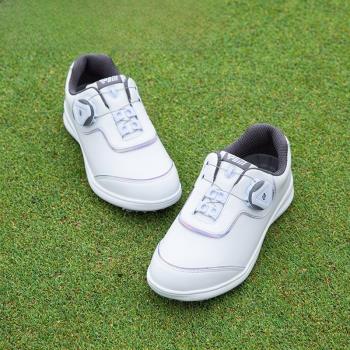 日本FS高爾夫兒童球鞋 超纖炫彩青少年防水球鞋專利防側滑旋鈕扣