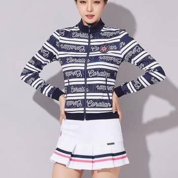 韓國高爾夫球衣服裝女套裝春秋外套速干運動防走光短裙網球羽毛球