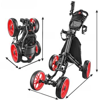 高爾夫球包車手推車四輪車多功能可折疊手推車傘架水壺架手拉車
