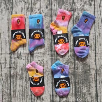 BAPE baby milo Tie-Dye Embroidery Socks Sports Stocking
