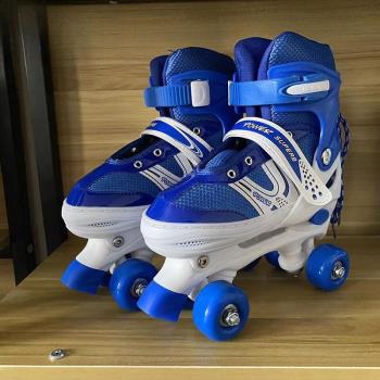 雙排溜冰鞋成人旱冰鞋傳統溜冰鞋尺碼可調兒童四輪輪滑鞋廠家直銷