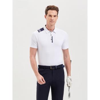DB高爾夫服裝男短袖T恤休閑男裝上衣golf衣服翻領polo衫速干透氣