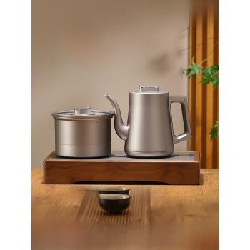 純鈦全自動雙邊上水鈦合金電熱燒水壺保溫一體嵌入式茶臺泡茶專用