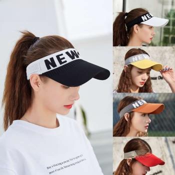New style hollow top knitted hat for women summer letter sun