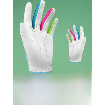 兒童高爾夫手套女童男童耐磨透氣golf運動手套防曬手感好左右雙手