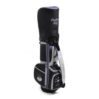 23新品Malbon WIZ GOLF BAG限定黑紫色高爾夫球包支架包刺繡印花