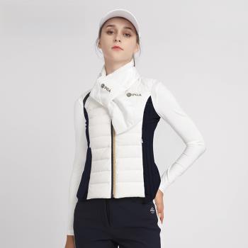 美國PGA 高爾夫女裝/羽絨馬甲外套超輕保暖運動背心90%白鴨絨