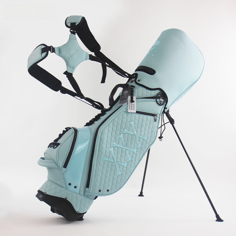 BSEGOLF高爾夫支架包時尚骷髏球包輕便防水腳架袋高檔磨砂PU料