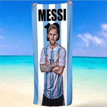 Lionel Messi Argentina Football Beach Towel Soccer Gift It C