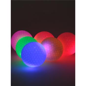 高爾夫LED閃光球結實耐打 LED夜晚發光球 燈光球場用球三層球八百
