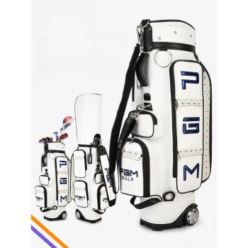 高爾夫球包PGM韓版新款女士拖輪球鞋包隱藏式拉桿 帶拖輪GOLF航空