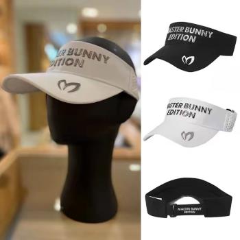 23新款高爾夫球帽golf男女標志防曬遮陽無頂帽空頂帽