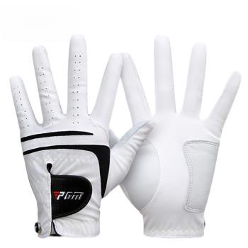 PGM男士高爾夫球手套透氣PU高爾夫手套防滑男款羊皮手套高球防護