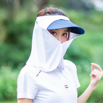 戶外夏季運動高爾夫男女冰絲圍脖防曬頭巾冰絲面罩透氣護臉時尚ol