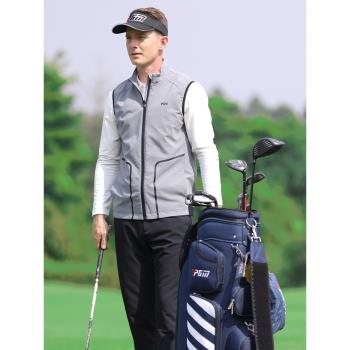 PGM高爾夫馬甲男士保暖防風背心外套golf衣服秋冬季短款百搭坎肩